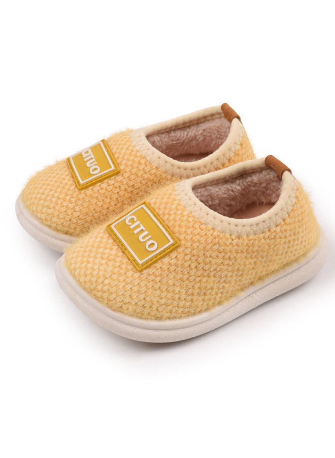 Children's Cotton Slippers For Toddlers, Indoor Use In Autumn And Winter, Non-slip Soft Sole, Boys And Girls, Baby Plush Cotton Shoes, Children's Style