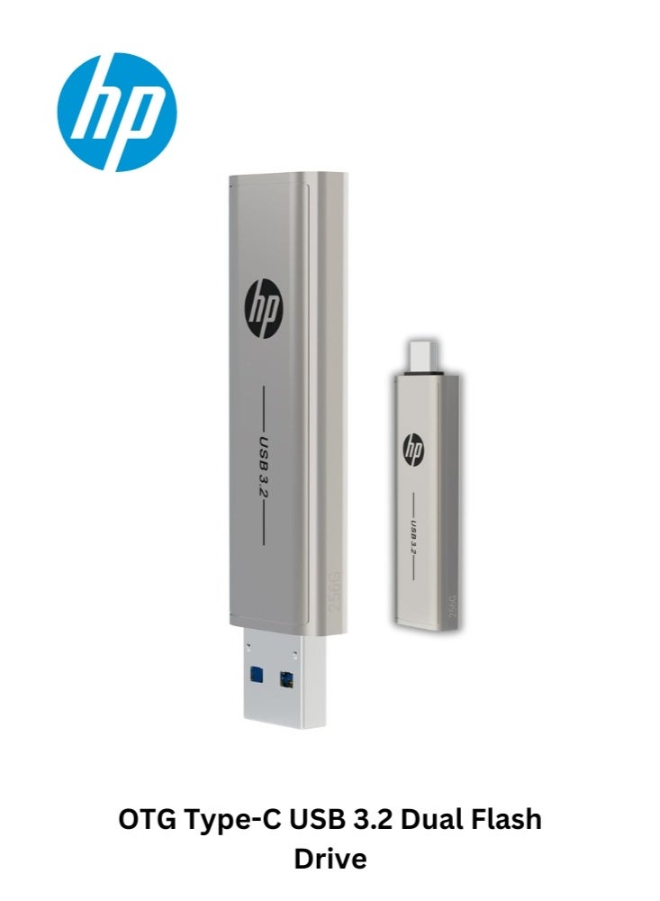 HP 796C فلاش درايف USB 3.2 | 256GB OTG نوع-C فلاش درايف مزدوج لجهاز Iphone 15 و Iphone 16 و جهاز Android Tablet و الكمبيوتر المحمول - Image 3