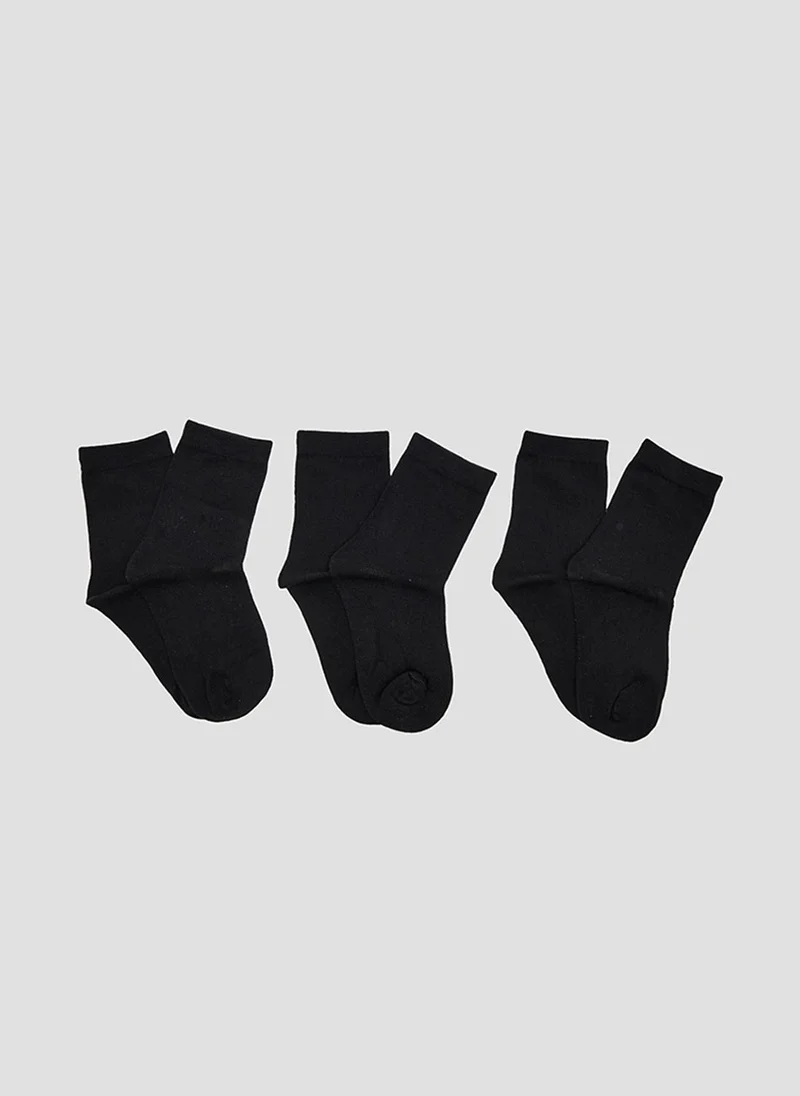 Hush Puppies Kids HPSK001 Toddler Boys Socks Ankle Socks Multipack, Black