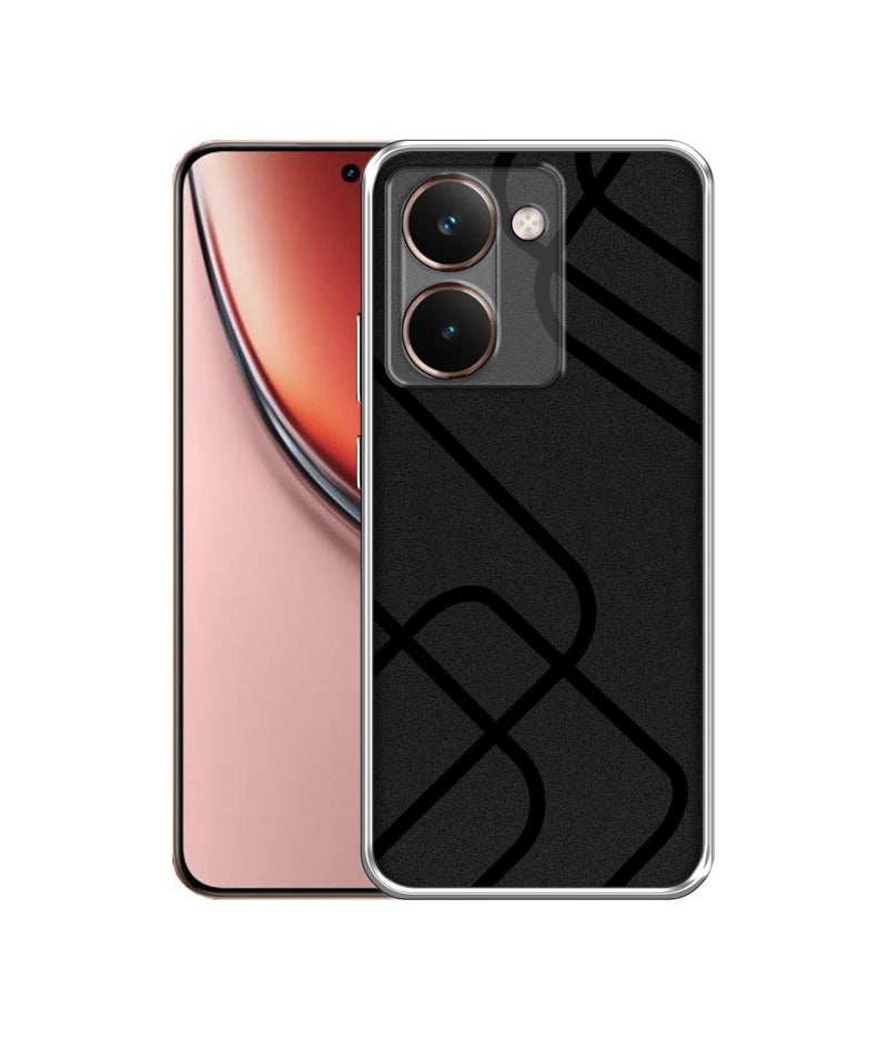 Casotec Zig-Zag Black Line Design Printed Silicon Soft TPU Back Case Cover for Realme P3 Ultra 5G - Image 1