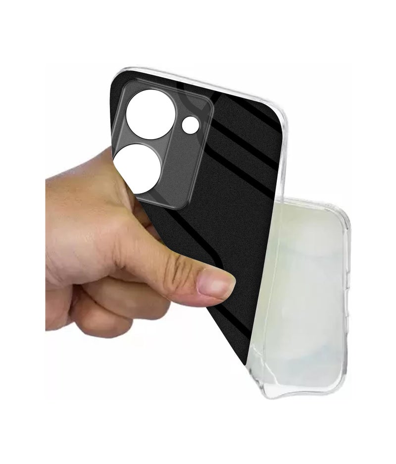 Casotec Zig-Zag Black Line Design Printed Silicon Soft TPU Back Case Cover for Realme P3 Ultra 5G - Image 4
