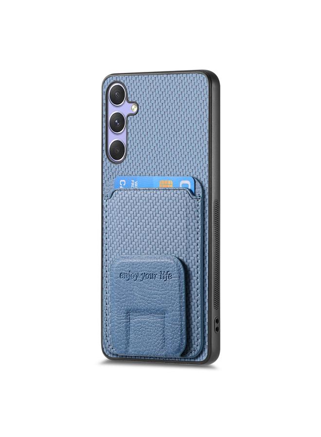 S-TOP Case For Samsung Galaxy S25 Ultra 5G Carbon Fiber Card Bag Fold Stand Phone Case - Image 2