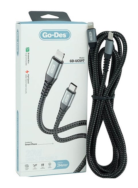 Go- Des  Lightning To Type C Cable GD-UC597