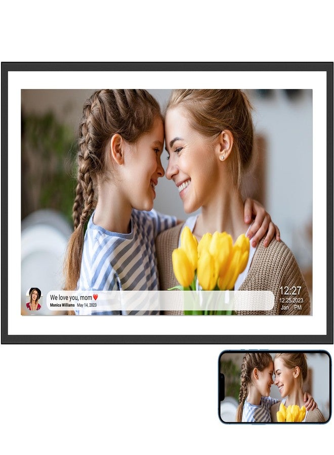 YENOCK SSAWIFIFRAME Digital Picture Frame,32GB FHD IPS Touch Screen,Large 15.6 inch WiFi Smart Photo Frame,Share Photos/Videos Instantly via Free APP,Suitable for Birthdays and Christmas - Image 1