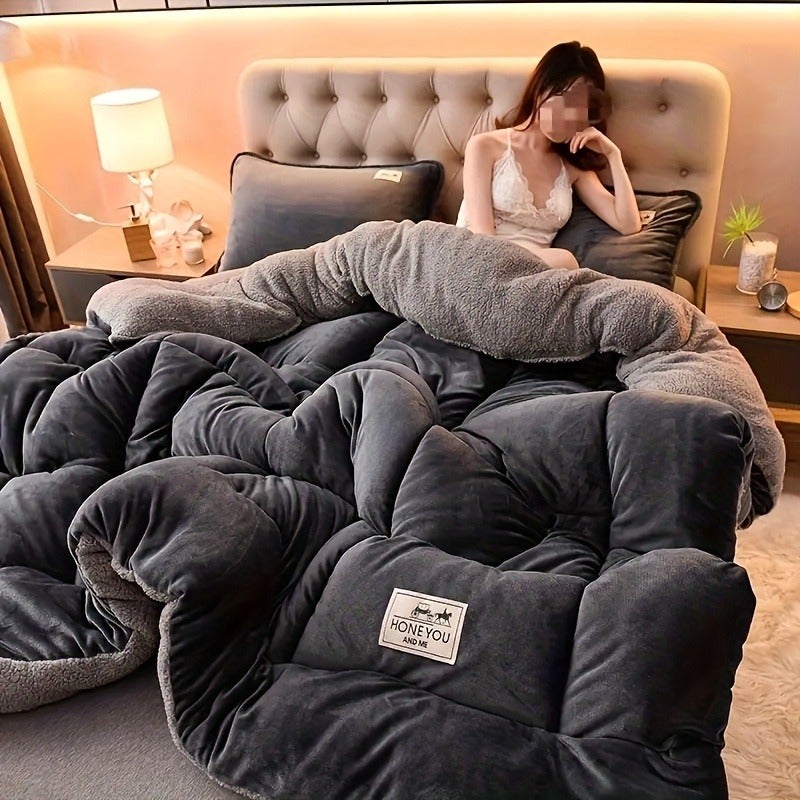 4pcs Set, Spring/Summer Small Floral High-Weight Lace Design, Includes 1 Duvet Cover, 2 Pillowcases, and 1 Flat Sheet, No Filling. Vintage Minimalist Floral Pattern, Soft and Comfortable Fabric, Light Luxury Simple Style, Fashionable Home Textile - Image 5