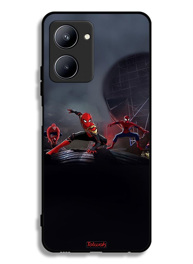 Tolwak Realme C33 Protective Case Cover Three Spiders - Image 2