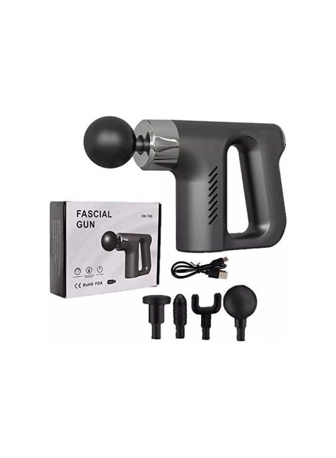 Professional Muscle Massage Gun 5 Adjustable Speeds Rechargeable Percussion Massage Gun with 4 Massage Heads for Pain Relief (Back/Neck/Shoulders/Legs) - Image 1