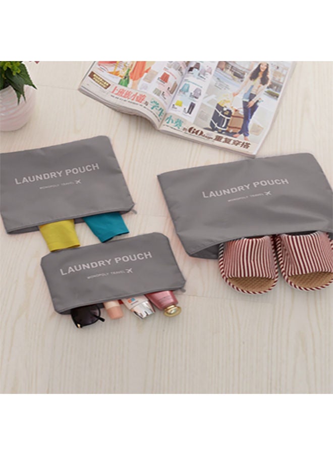 NIBEMINENT 6-Piece Multi-Functional Organizer With Laundry Pouch Set Grey  - Image 3