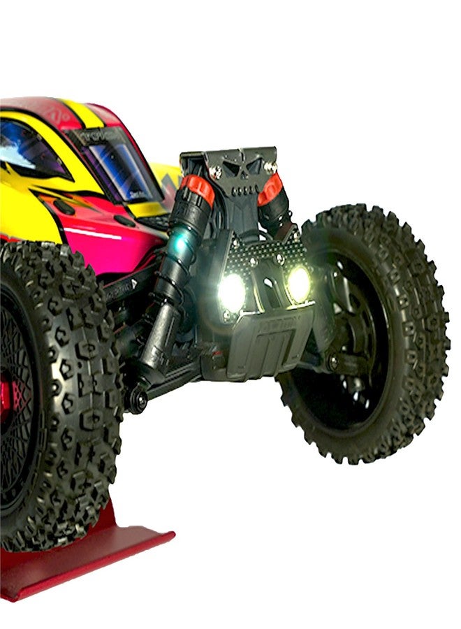 طقم إضاءة من النايلون والكربون، يشمل مصابيح أمامية وخلفية لسيارة Arrma 3S 1/8 Typhon V4، ومصابيح خلفية متينة مُحسّنة، ومجموعة مصابيح LED أمامية وخلفية لسيارة تحكم عن بعد بمقياس 1/8. - Image 2
