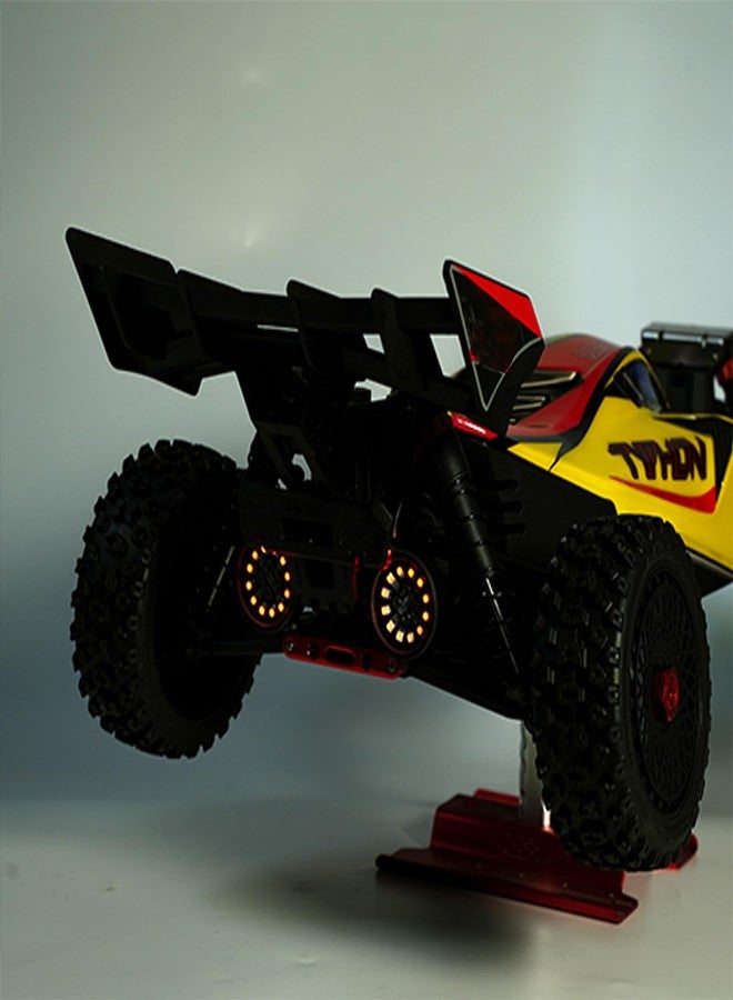 طقم إضاءة من النايلون والكربون، يشمل مصابيح أمامية وخلفية لسيارة Arrma 3S 1/8 Typhon V4، ومصابيح خلفية متينة مُحسّنة، ومجموعة مصابيح LED أمامية وخلفية لسيارة تحكم عن بعد بمقياس 1/8. - Image 3