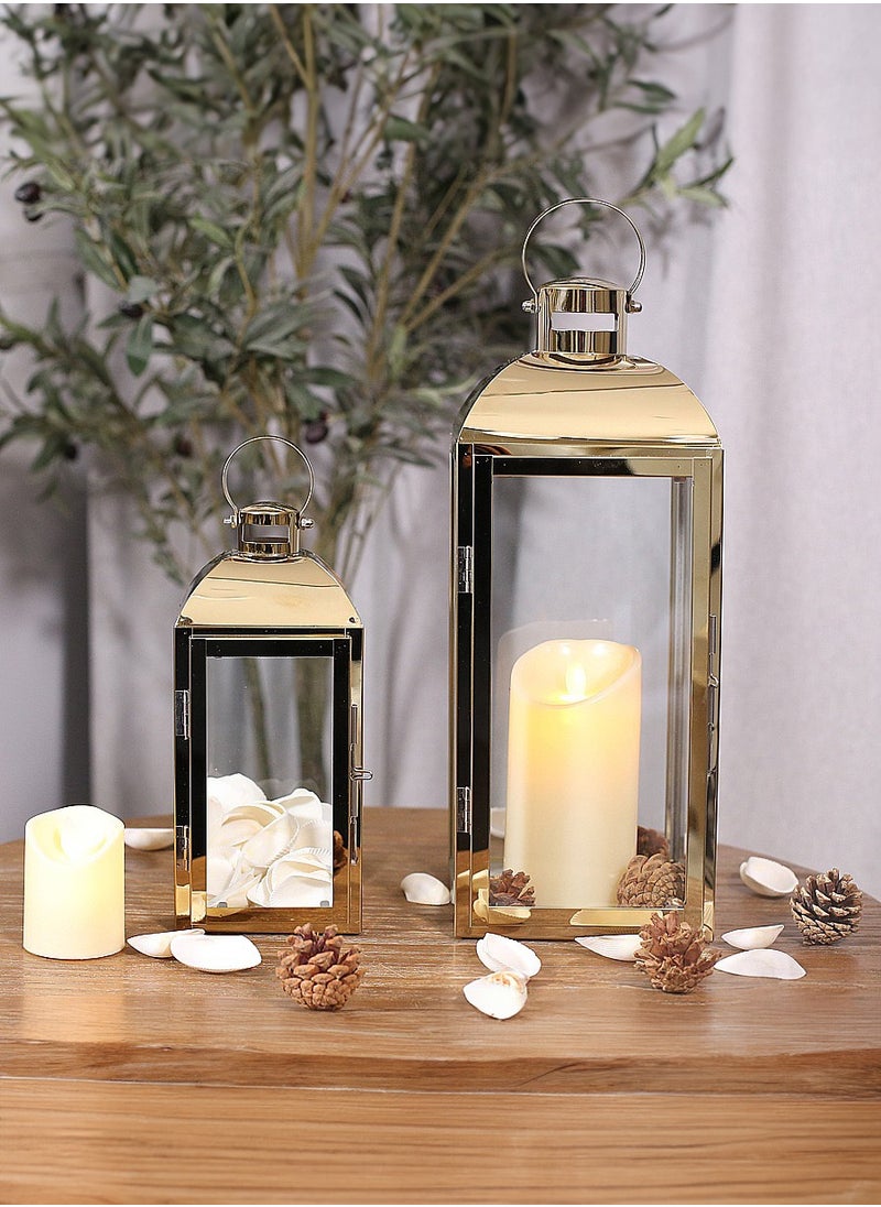 European stainless steel golden glass candle holder windproof cover,decorative ornament Ramadan wind light