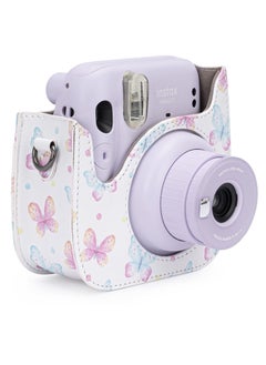 Generic Case for Fujifilm Instax Mini 11/9 / 8 Instant Film Cameras with Accessory Pocket and Detachable/Adjustable Shoulder Strap (Butterfly)  - Image 4