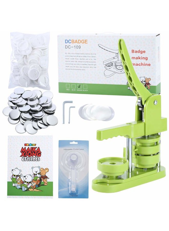 MK.Bear Button Maker Machine 58mm (2.25 in) Installation-Free, DIY Button Pin Maker Machine, Badge Punch Press with Free 100pcs Badge Supplies & Pictures & Circle Cutter & Magic Book - Image 1