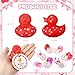 Jerify 12 Pcs 2 Inch Valentines Ducks for Kids Classroom Exchange Gifts Valentines Day Rubber Ducks with Gifts Cards Mini Heart Rubber Duckies Valentines Party Favors Toys 6 Styles Colorful - Image 4