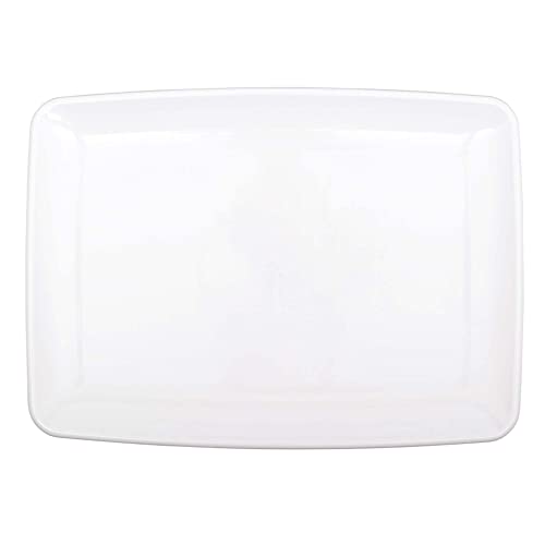 Amscan White Small Rectangular Serving Tray - 8" x 11" (1 Count) - Durable & Stylish Plastic - Ideal For Parties &Entertaining - Image 5