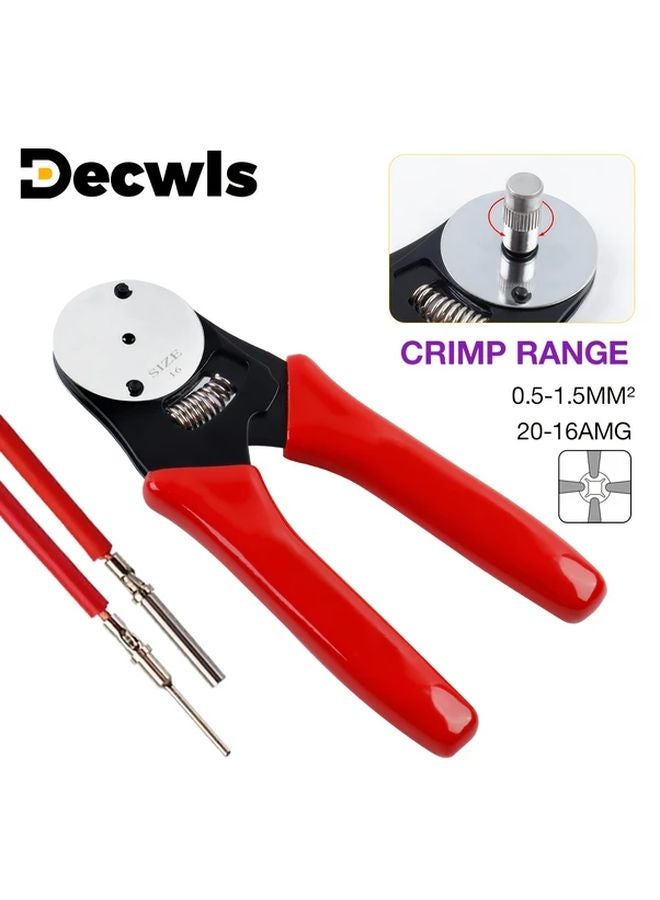 Professional 4 Way Crimping Pliers Manual Wire Crimper Tool Red Handles 0 5 1 5mm² 20 16AWG - Image 2