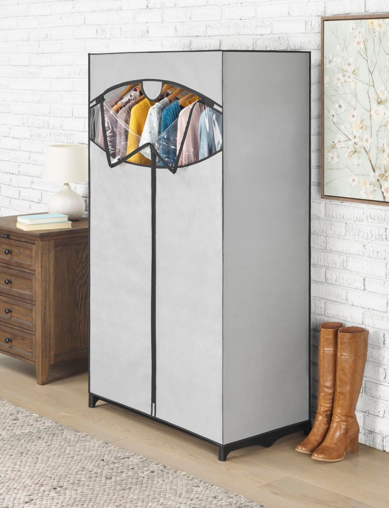 Whitmor Portable Clothes Closet, 36 inches, Grey - Image 1