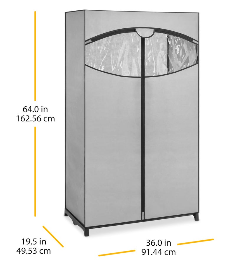 Whitmor Portable Clothes Closet, 36 inches, Grey - Image 5