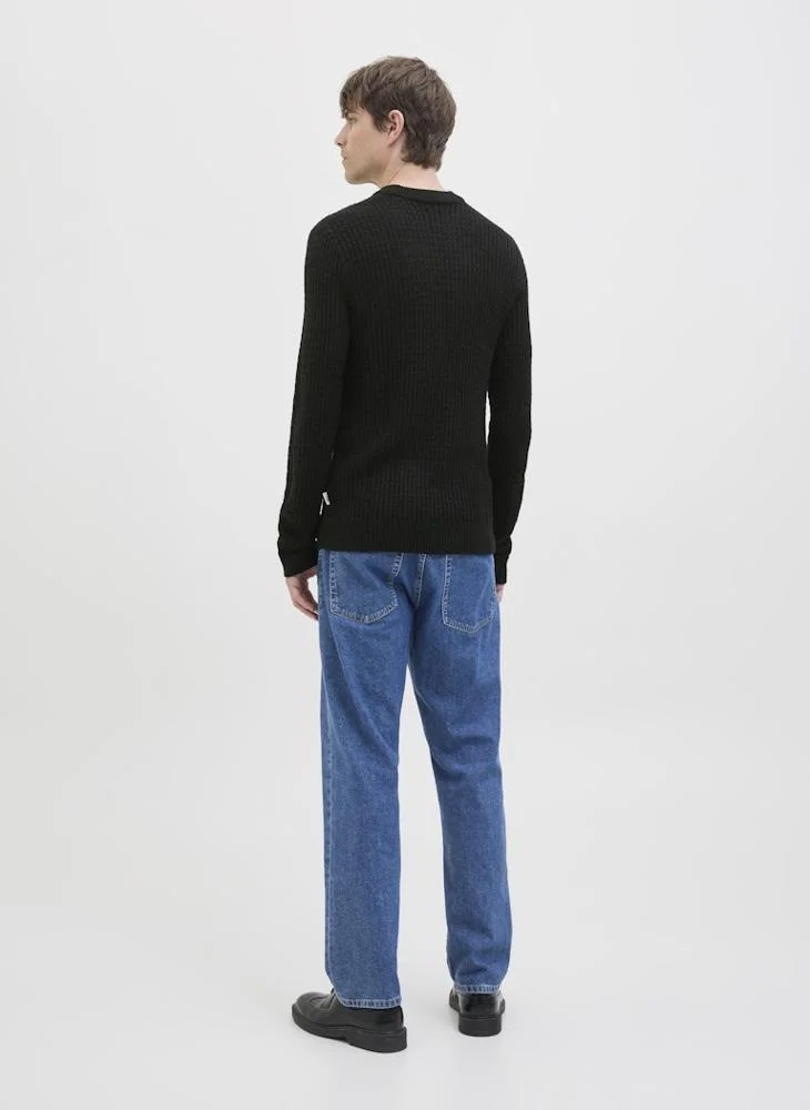 JJ Rebel Knit Neck Long Sleeve Sweater