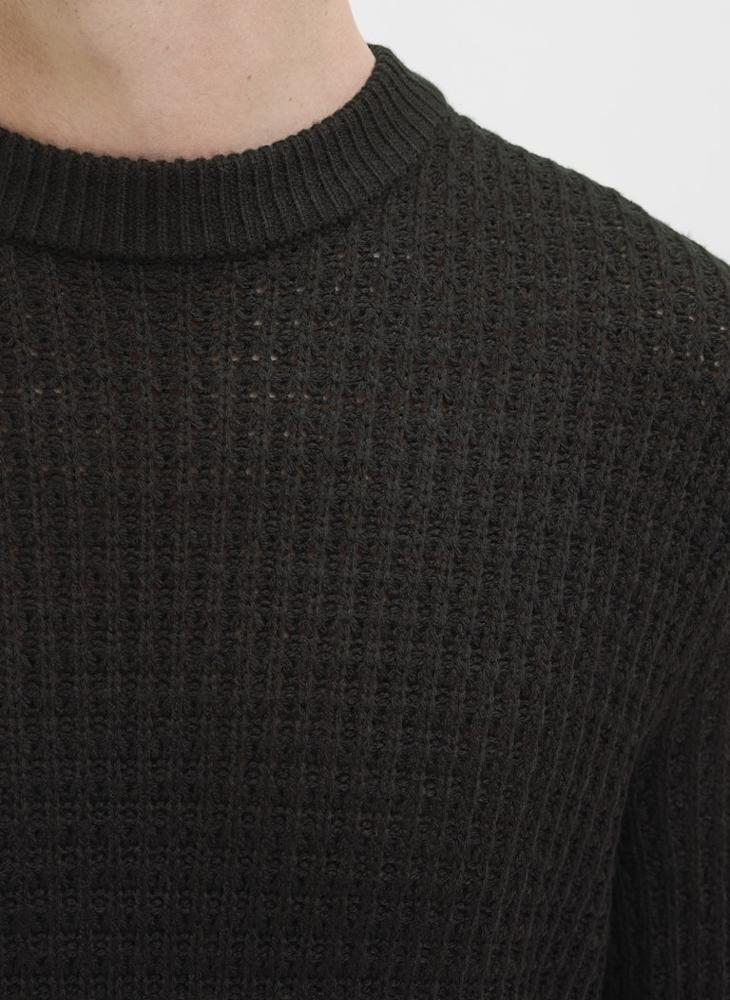 ج ج ريبل سويتر بي فريم محبوك برقبة مستديرة - Image 3