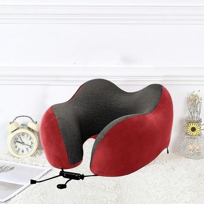 aVolusion Avolusion Ergonomic Memory Foam Travel Neck Pillow Car Headrest Cushion for Neck Pain Relief Airplane Flight Sleeping Support Travel Essential for Men Women - Image 2