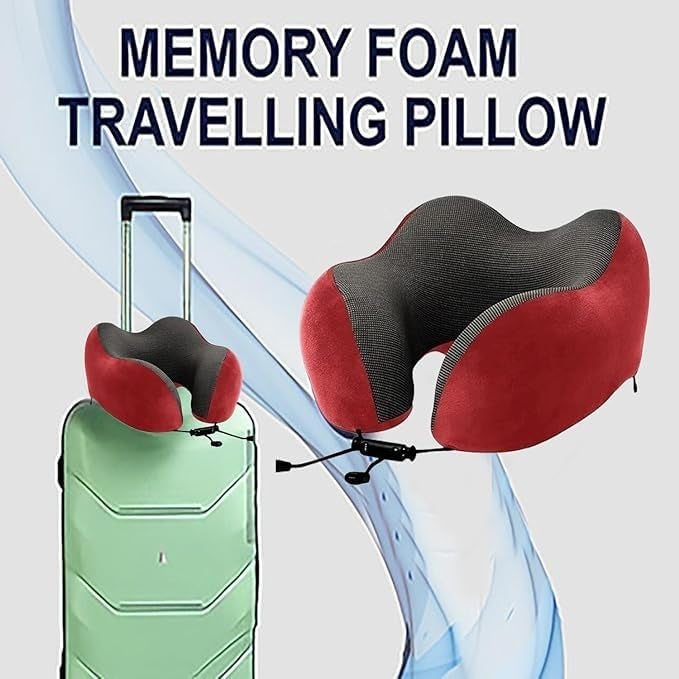 aVolusion Avolusion Ergonomic Memory Foam Travel Neck Pillow Car Headrest Cushion for Neck Pain Relief Airplane Flight Sleeping Support Travel Essential for Men Women - Image 5