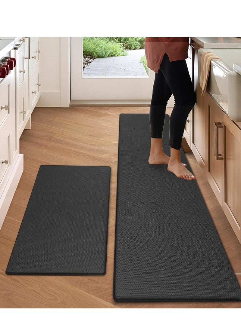 AiQi Kitchen Mats, 2pcs 45x75cm + 45x150cm Waterproof Non-slip Anti Fatigue Mats for Kitchen Floor, Durable Resilient Standing Kitchen Runner Rug Floor Mat Set for Home Office Laundry Room - Image 1