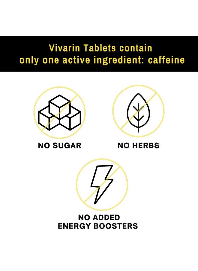 Vivarin , Caffeine Pills, 200Mg Caffeine Per Dose, Safely And Effectively Helps You Stay Awake, No Sugar, Calories Or Hidden Ingredients, Energy Supplement, 16 Tablets - Image 3