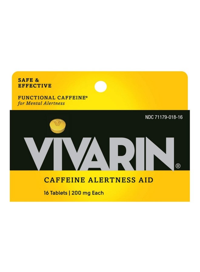 Vivarin , Caffeine Pills, 200Mg Caffeine Per Dose, Safely And Effectively Helps You Stay Awake, No Sugar, Calories Or Hidden Ingredients, Energy Supplement, 16 Tablets - Image 1