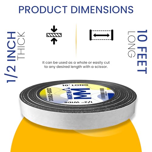Magnet Me Up Magnet Strip Tape Self Adhesive Double Sided Vinyl Magnetic Tape Strips with Adhesive Backing, Heavy Duty Crafts, DIY Project, Easy to Cut Flexible Magnetic Roll, 10ft x 0.5 inch x 1/16" - Image 2
