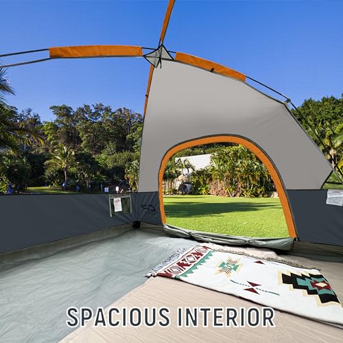 CAMPROS CP 4 Person Camping Tent, Waterproof Dome Tent with Rainfly, Easy Setup Portable Tent with Mesh Window & Carry Bag for Camping - Image 3