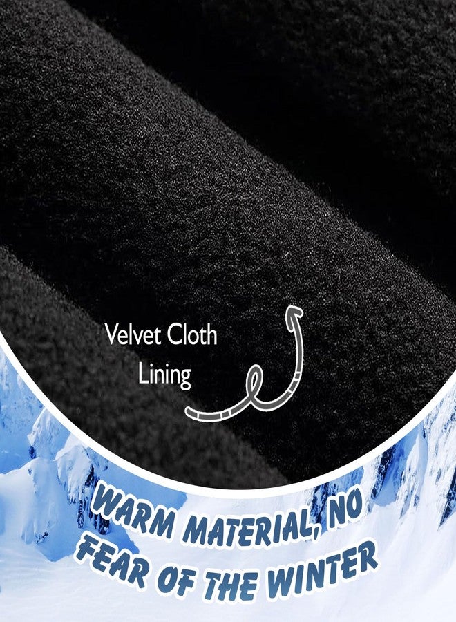 MoKo Kids Winter Gloves, Waterproof Non-Slip Zippered Snow Gloves, Warm Velvet Ski Gloves for Ages 6-8 Kids, Outdoor Activities Winter Gloves, M, Black - Image 3