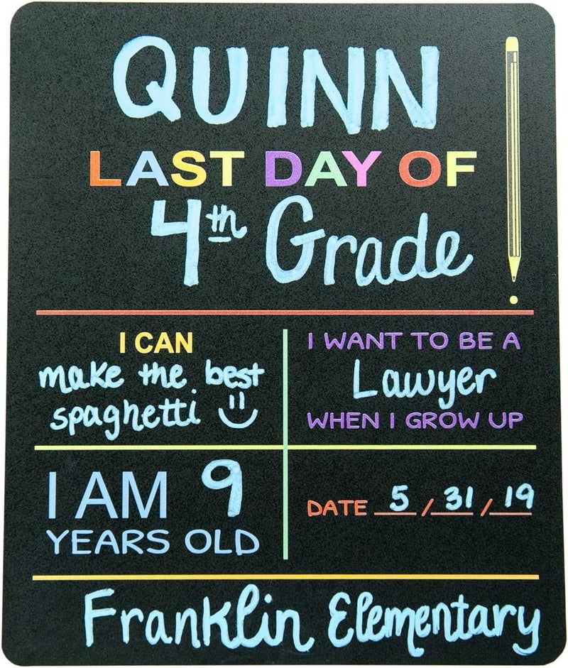 BPA Reusable First and Last Day of School Chalkboard Sign Set - Image 3