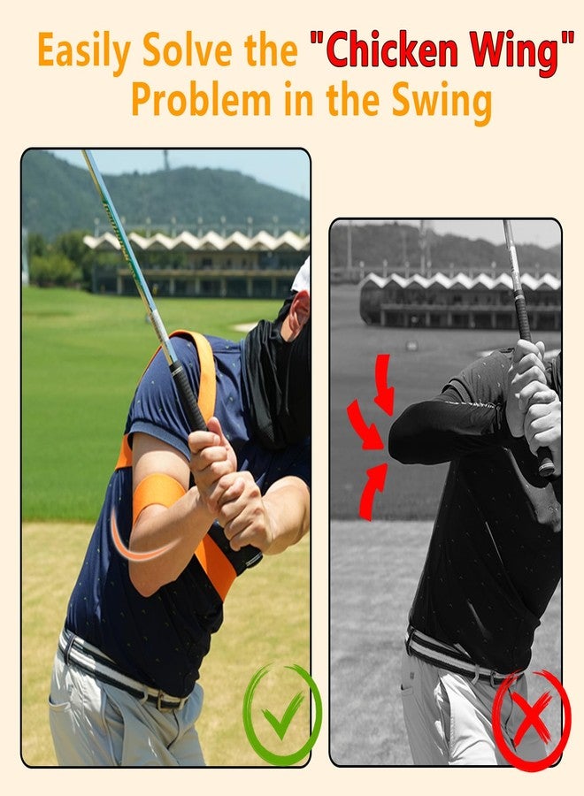 DonDofla Golf Grip Trainer | Golf Swing Training Aid for Golf Wrist Practice, Slider Golf for Beginners Golfs Sports to Improve Swing Stability, Golf Swing Correcting Arm Accessories (Orange) - Image 2