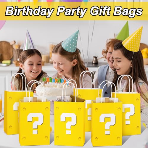 Joottuan 24 Pcs Yellow Party Gift Bags Video Game Themed Goodie Bag Cartoon Paper Candy Bags for Birthday Party Decorations Supplies - Image 5