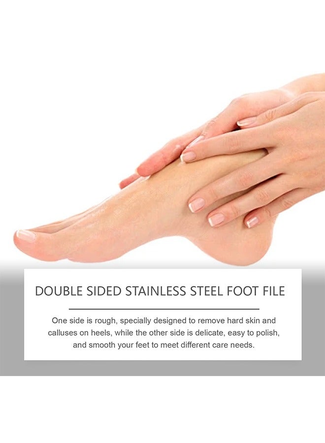 EELHOE Foot File, Heel File Double-Sided Foot Scraper For Callus Removal, Stainless Steel Foot File For Removing Cracked Heels And Dead Skin, Professional Pedicure Tools For Men And Women - Image 4