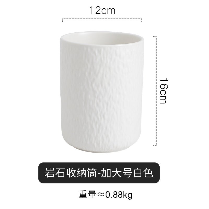 Ceramic Rock Pattern Storage Holder Household Kitchenware Cooking Utensils Storage Barrel Kitchen Shovel Spoon Storage Chopsticks Holder Chopsticks Cage - Image 1