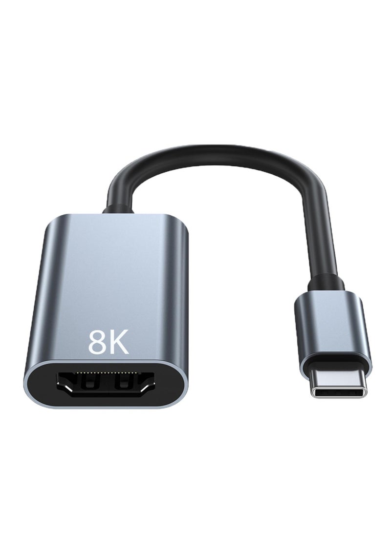 Excefore محول USB C إلى HDMI بدقة 8K، كابل من النوع C ذكر إلى HDMI 2.1 أنثى، Thunderbolt 4/3 HDR HDCP 2.3، لجهاز MacBook Pro/Air، iPad Pro، XPS، S22، سلسلة Galaxy S23 مقاس 15 بوصة  - Image 1