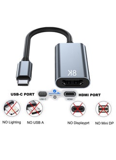 Excefore 8K USB C to HDMI Adapter, Type-C Male to HDMI 2.1 Female Cable, Thunderbolt 4/3 HDR HDCP 2.3, for MacBook Pro/Air,iPad Pro,XPS,S22,15 Series Galaxy S23  - Image 2