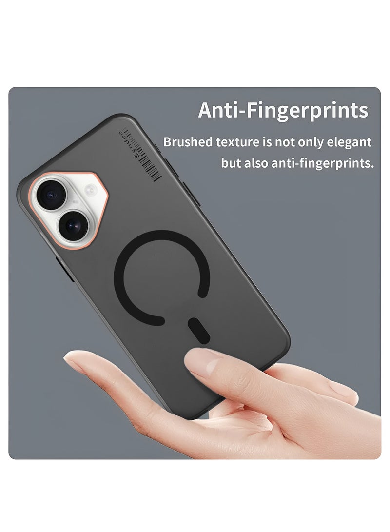 سيندي غطاء واقي أنيق لهاتف آبل آيفون 17 5G 2025 من سلسلة سندي هايبريد الشفاف مع شحن ماغسيف المغناطيسي وحواف كاميرا مرتفعة - أسود - Image 4