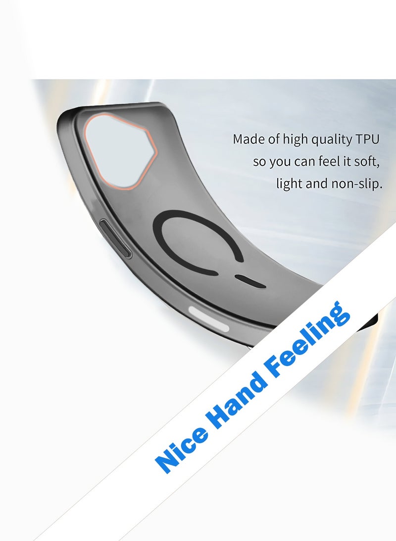 سيندي غطاء واقي أنيق لهاتف آبل آيفون 17 5G 2025 من سلسلة سندي هايبريد الشفاف مع شحن ماغسيف المغناطيسي وحواف كاميرا مرتفعة - أسود - Image 3