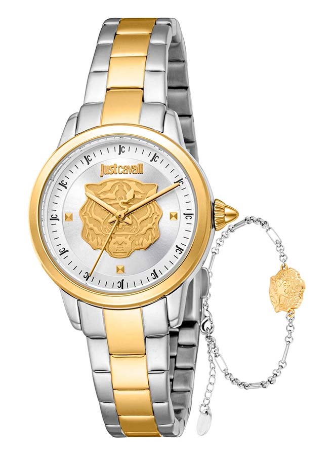 Just Cavalli جست كافالي ليدي دولشي JC1L334M0085 - ساعة كوارتز أنثوية من الفولاذ المقاوم للصدأ 3 عقارب - Image 1