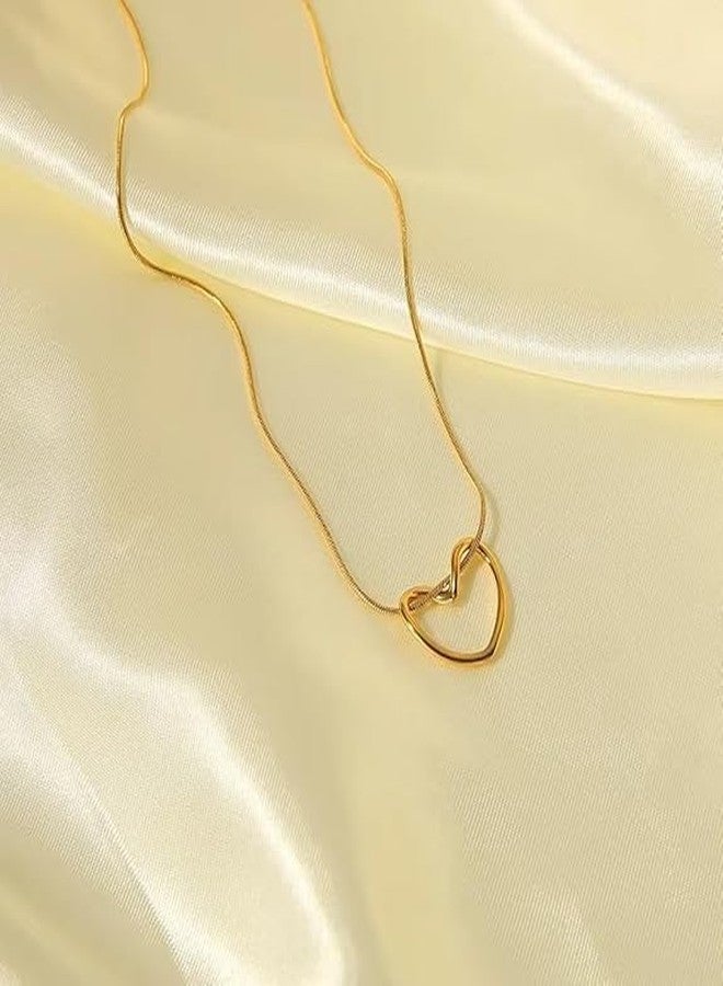 Stylewell Premium Anti Tarnish Gold Color Heart Pendant Necklace for Girls and Women - Image 4