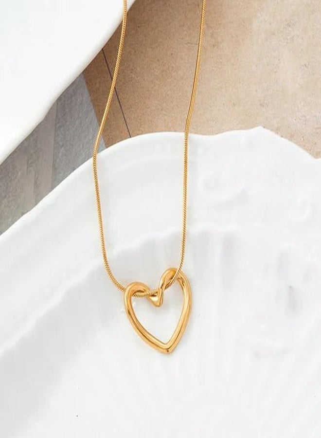 Stylewell Premium Anti Tarnish Gold Color Heart Pendant Necklace for Girls and Women - Image 5
