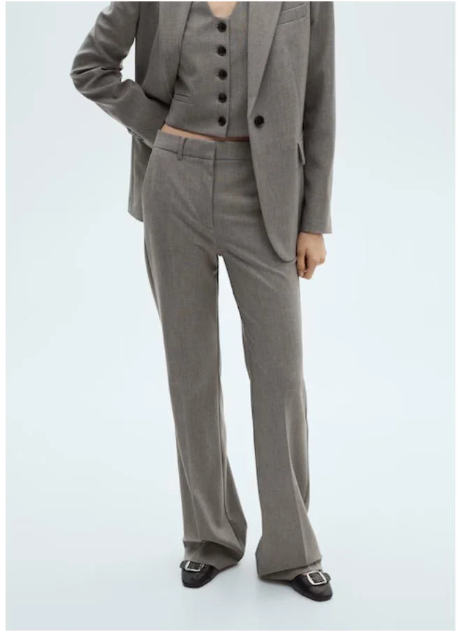 MANGO Casual Straight Suit Trousers