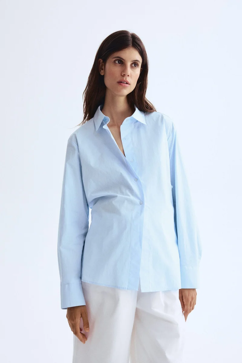 اتش اند ام قميص قطني بتصميم ملفوف من تشكيلة ماما