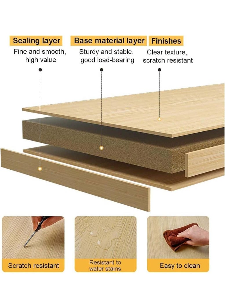 عالية الجودة مكتب منزلي مع رف تخزين، مكتب كمبيوتر خشبي، محطة عمل حديثة وبسيطة، طاولة دراسة وكتابة، طاولة ألعاب للمنزل والمكتب (100 * 48 * 120 سم (خشب)) - Image 5