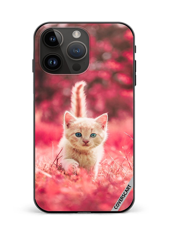 COVERSCART Protective Case Cover For Apple iPhone 15 Pro Max Red Blossom Cat Design Multicolour - Image 1