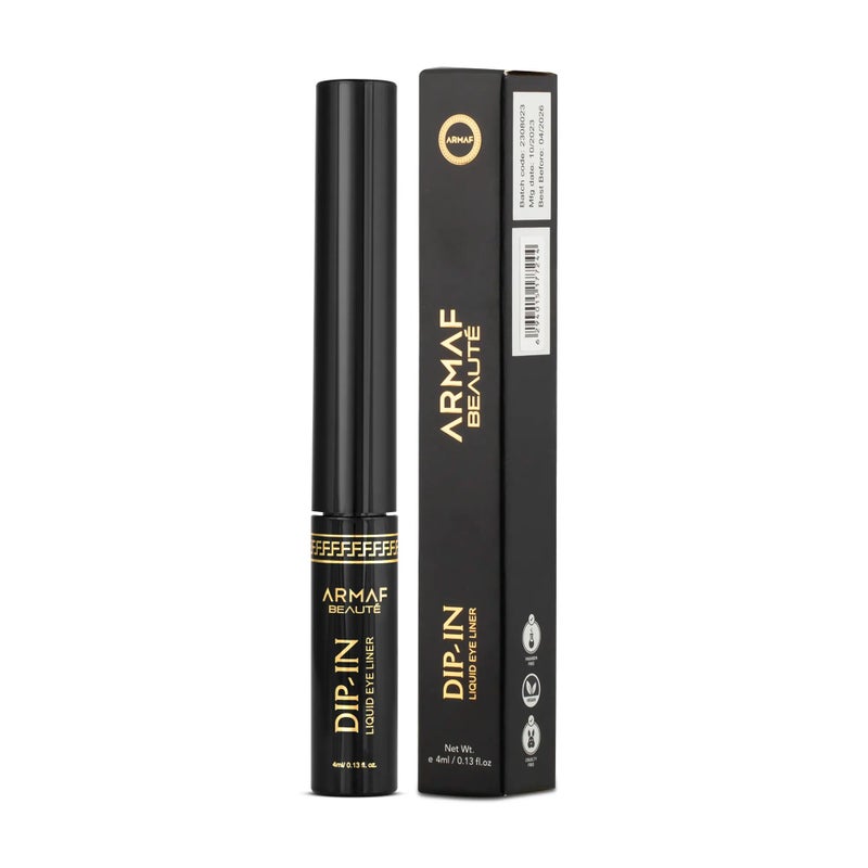 Armaf Beaute Dip In Liquid Eyeliner Emerald Rich Colour 4ml, Water Resistant Matte Black Eye Liner, Lightweight, Long Lasting & Smudge Proof, Weightless Formula, Precision Tip For Bold & Defined Eyes - Image 2