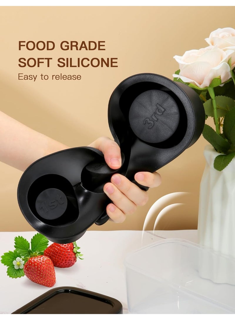 العنوان:​​ صينية ثلج سيليكون لكوب ستانلي 40 أونصة - 3 قطع مع غطاء وحاوية (أخضر/بني/أسود) | خالية من BPA، مقاومة للتسرب، مثالية للطقس الحار - Image 3